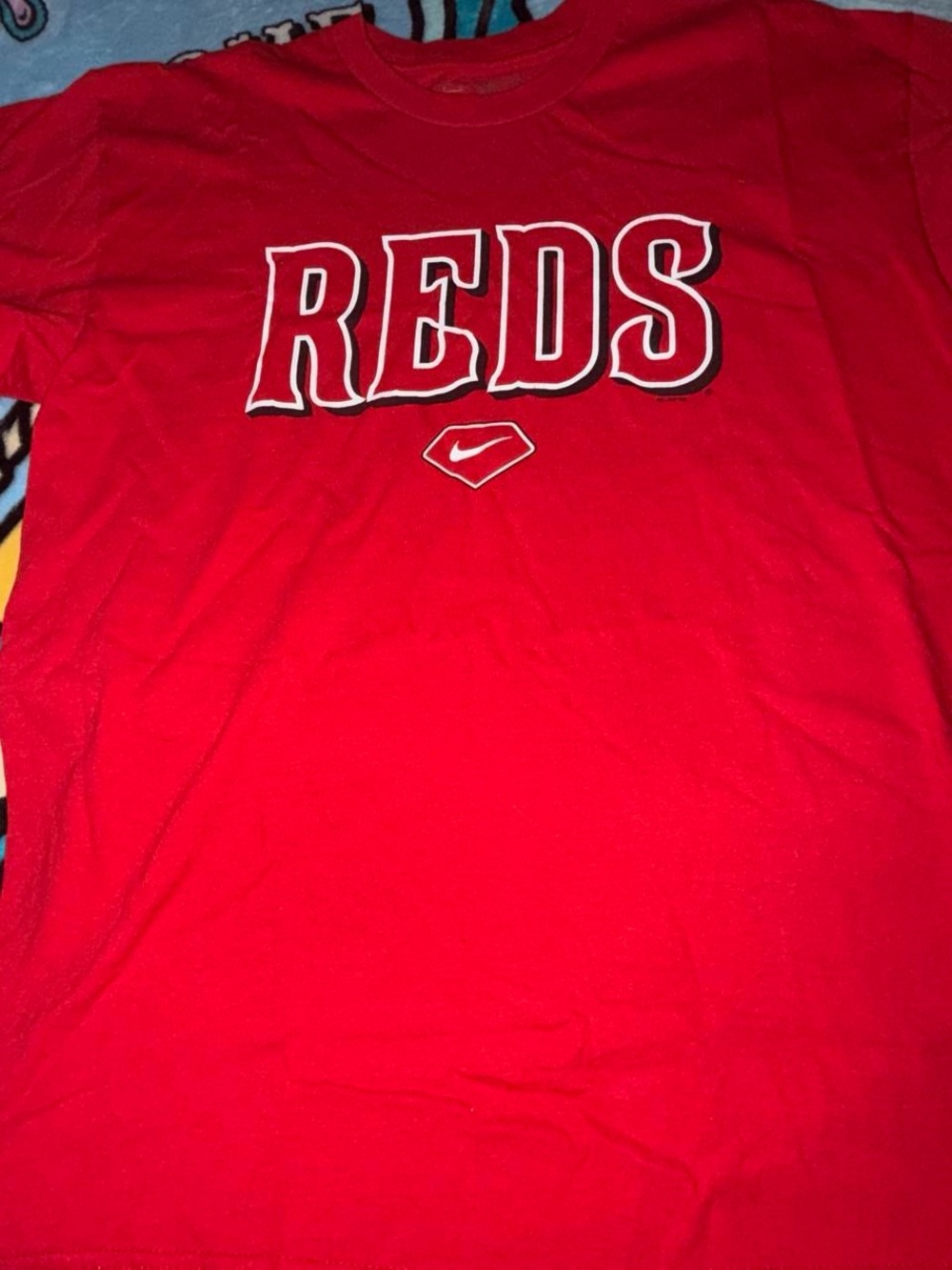 Nike Red 'REDS' Graphic Crew Neck Short Sleeve Tee